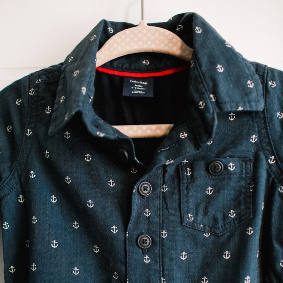 Blue Anchor Galaxy babyGap One Piece Boys Baby 0-3 - Picture 2 of 7